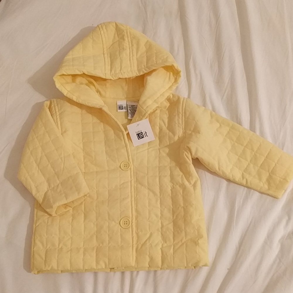 NWT yellow quilted jacket size 24 month